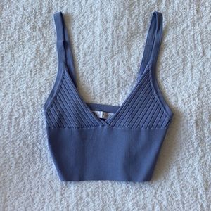 Zara blue knit tank